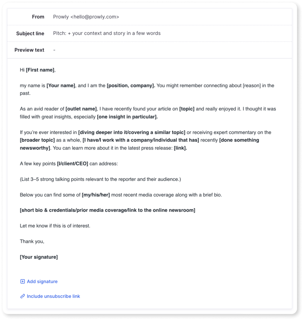 press release example #2